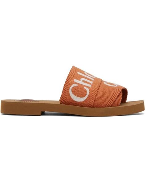 chloe orange sandals|chloe woody sandals outfit black.